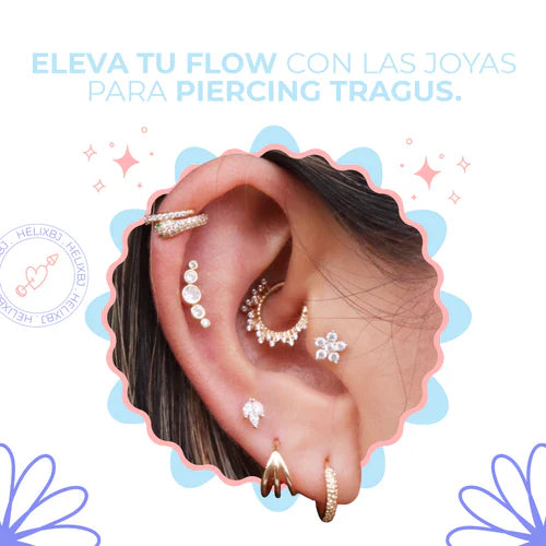 Joyas para piercing tragus: tendencias, materiales y cómo elegir la ideal