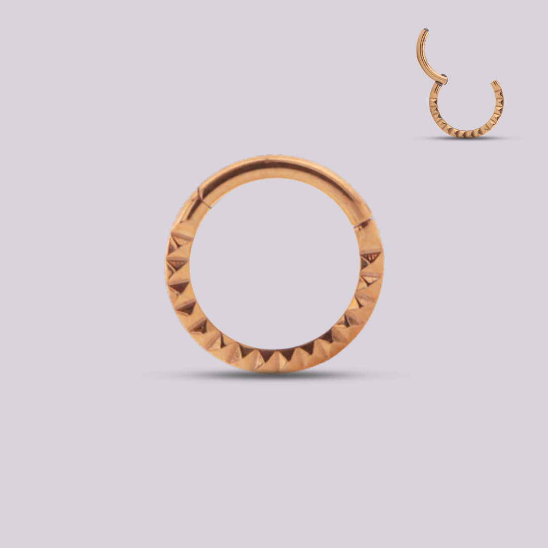 Aro Clicker Hexa en Titanio – Plateado y Dorado