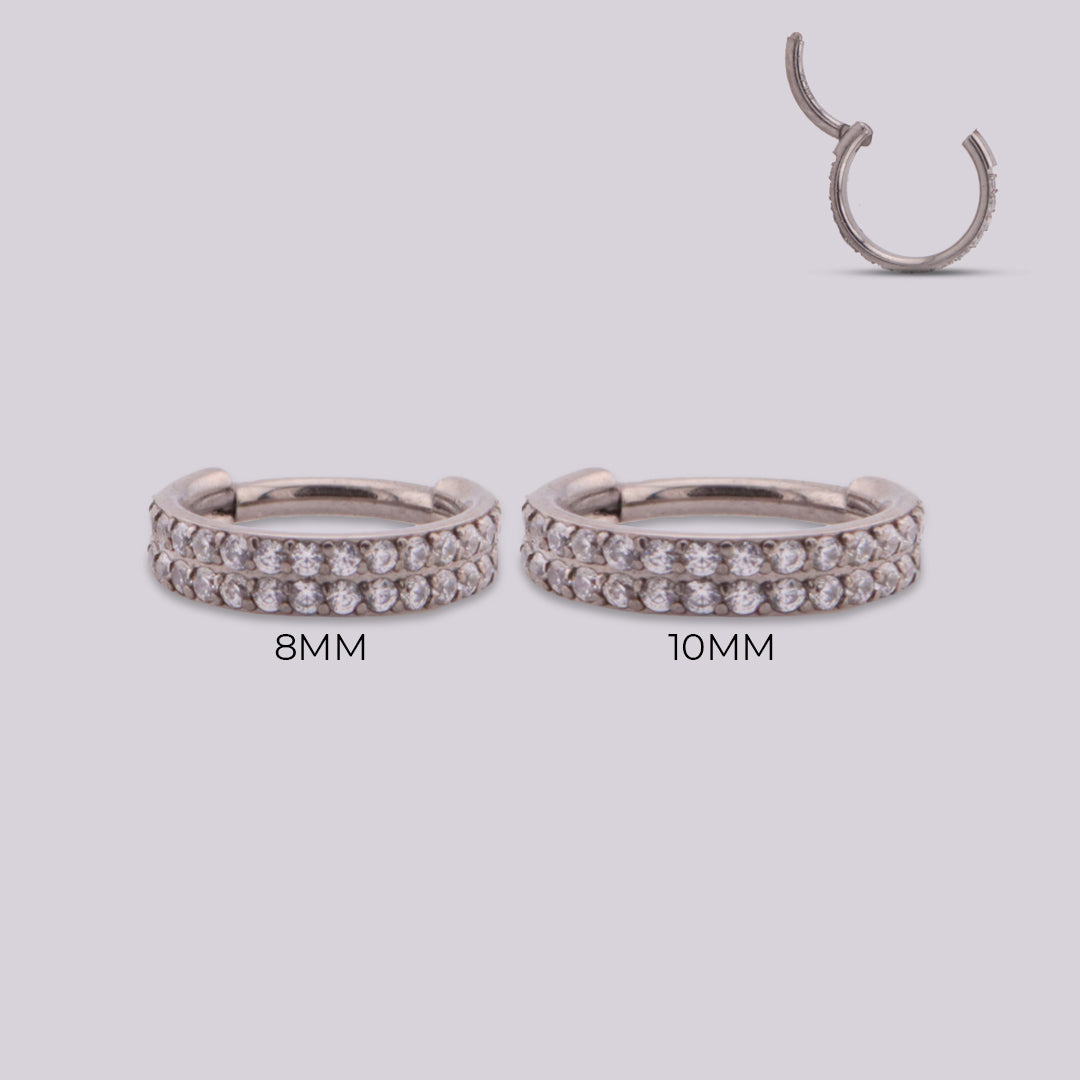 Aro Clicker Circe en Titanio – Plateado y Dorado