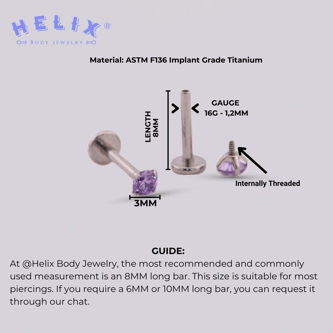 Labret Sparkly Colors en Titanio – Multicolor