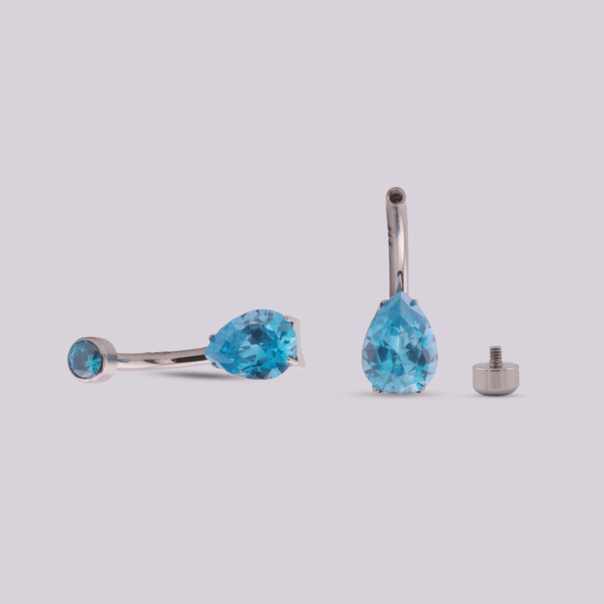 Piercing Ombligo Magenta en Titanio