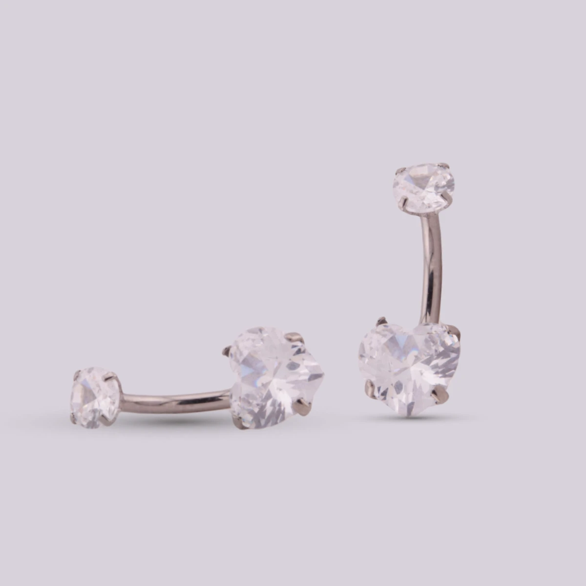 Piercing Ombligo Corazón en Titanio