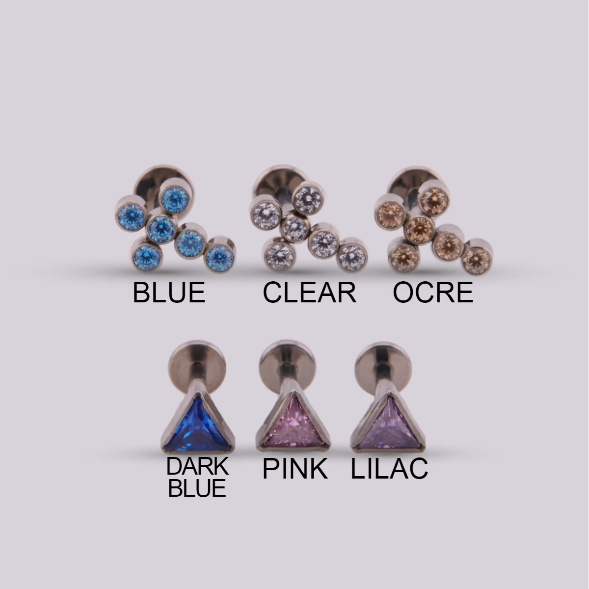 Labret HEKA en Titanio con Zirconia