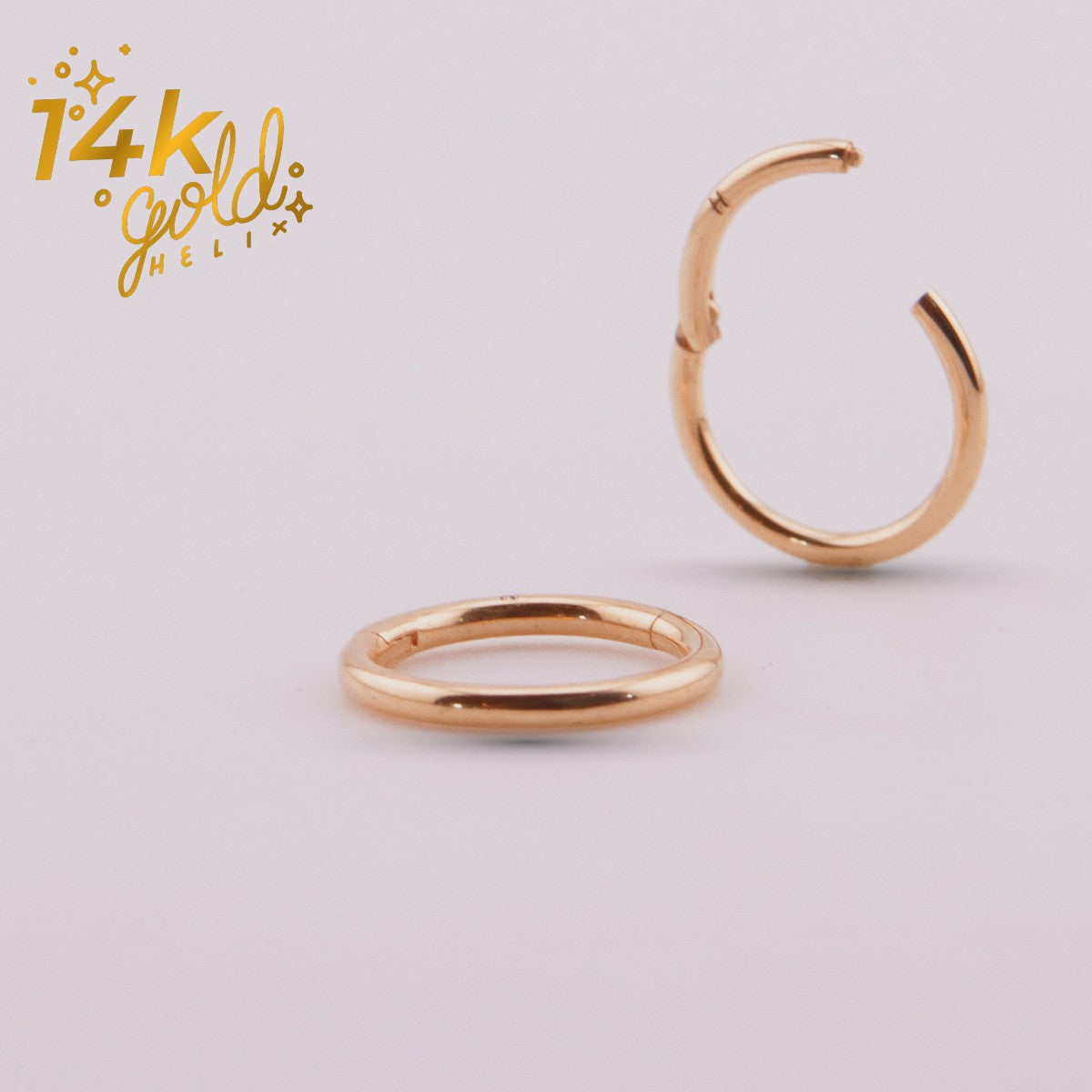 Aro Clicker Luxury Oro 14K para Nariz